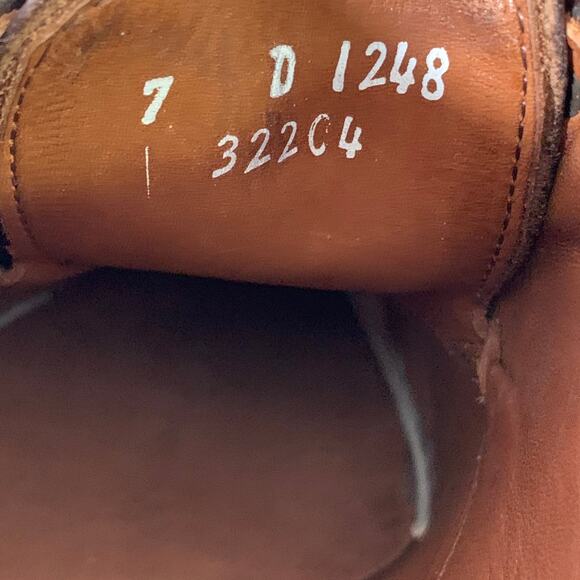 ALLEN EDMONDS Size 7 Delray Brown Leather Split Toe Derby Lace-Up Shoes - Picture 8 of 8